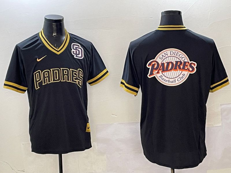 Men San Diego Padres Blank Black Gold Game 2025 Nike MLB Jersey style 17->san diego padres->MLB Jersey